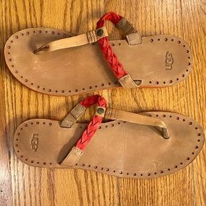 ugg toe post sandals